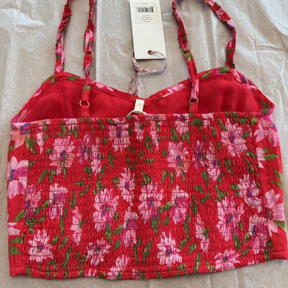 LoveShackFancy Fnelli Bralette Mambo Red XSmall - Picture 2 of 5